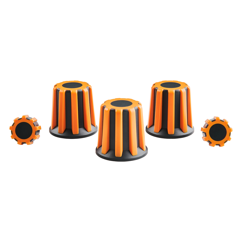 Asetek SimSports orange 7 way switch caps detail for improved visibility
