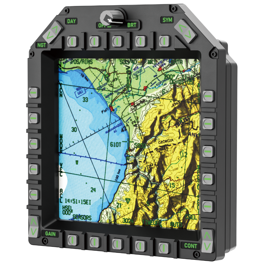 MOZA FMP18 AMPCD display panel with 7.1-inch avionics screen for flight simulator cockpit