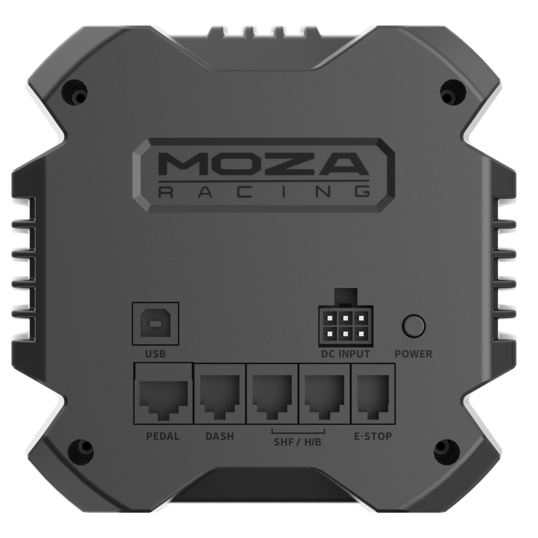 MOZA R16 Ultra Direct Drive Wheel Base motorsport inspired design with RGB light bars