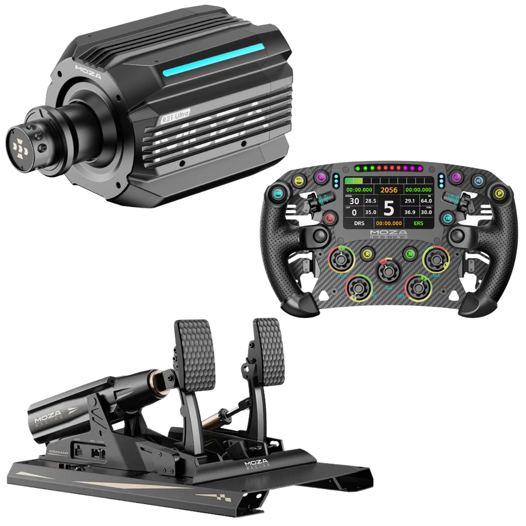 Moza Racing R21 / R25 Pro-Grade Sim Racing Bundle – Sim Motion