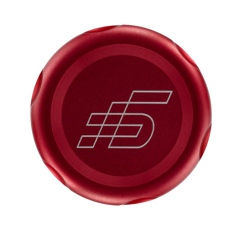 Red cap with a logo on a white background