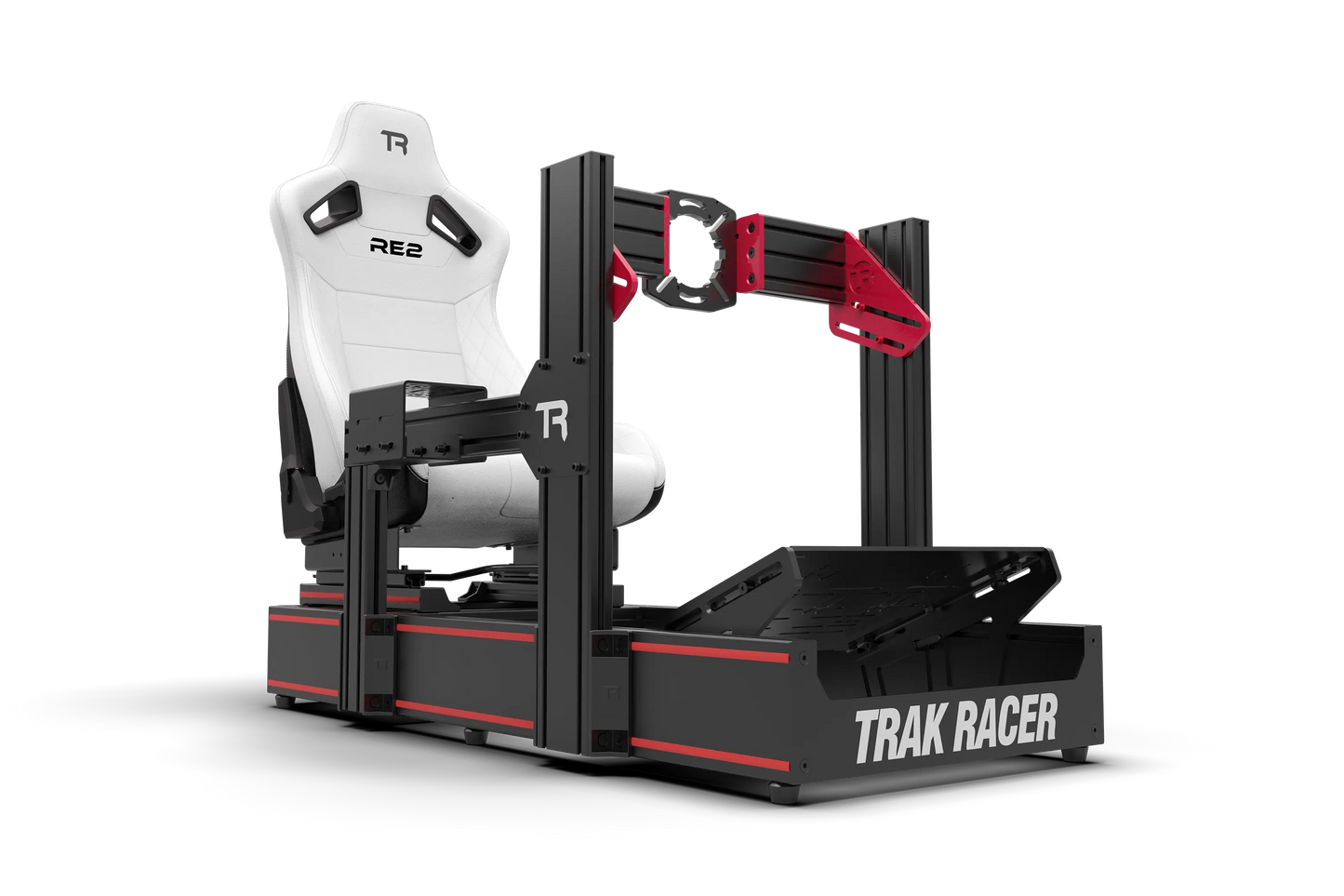 Trak Racer RE2 vivid white PU leather and reinforced stitching detail