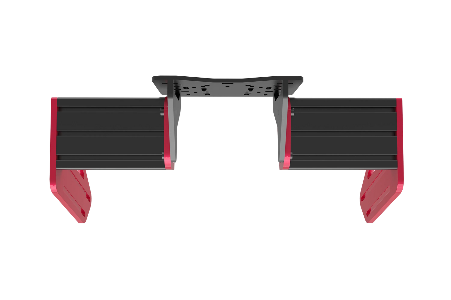 Black and red car spoiler on a white background