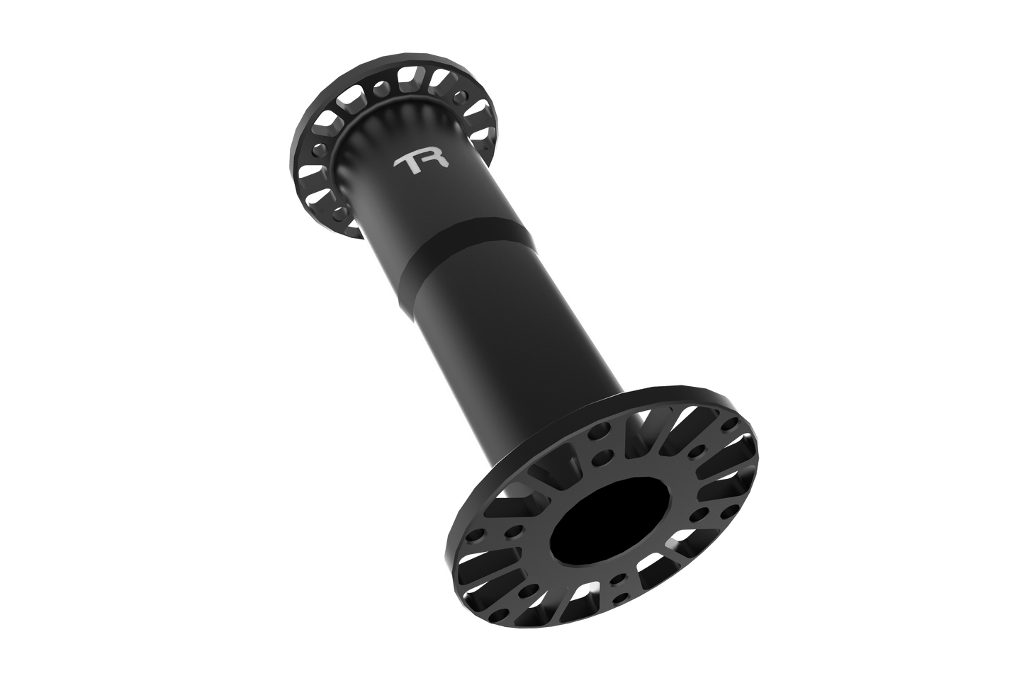 Black bicycle hub on a transparent background