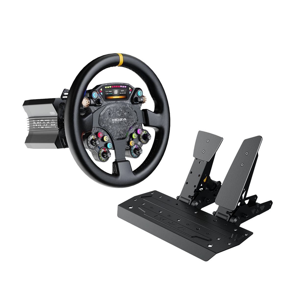 MOZA R12 V2ステアリング SR-Pペダル　シートセット Moza Racing R12 V2 Sim Racing Bundle – Sim Motion
