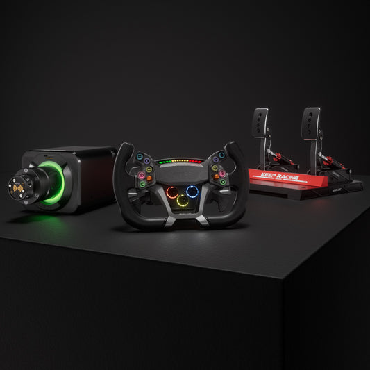 SIMAGIC Alpha EVO 12Nm Sim Racing Bundle with Zeus GT Wheel & P1000-F Pedals