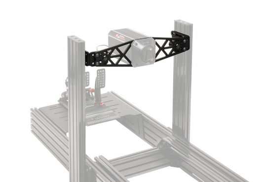 Metal frame structure with a camera mounted on a white background
