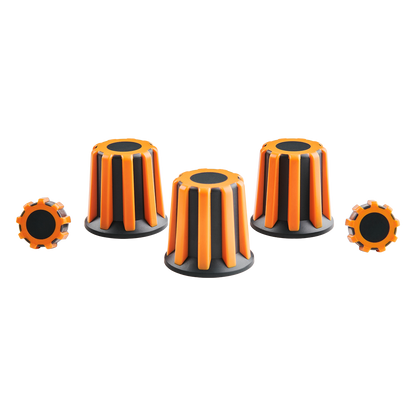 Asetek SimSports orange 7 way switch caps detail for improved visibility