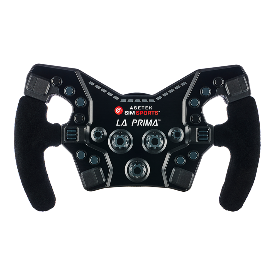 Asetek SimSports Suede Handles – close up of suede grip texture