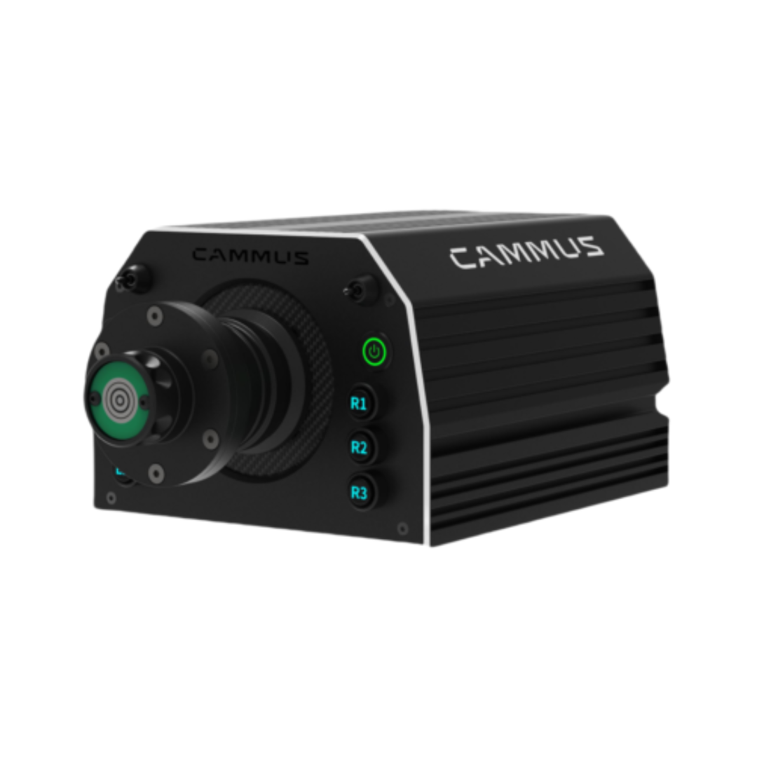 Black camera module with 'Cammus' branding on a white background
