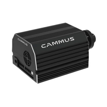 Black electronic device with 'Cammus' branding on a white background