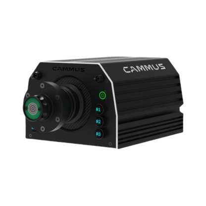 Black camera module with 'Cammus' branding on a white background