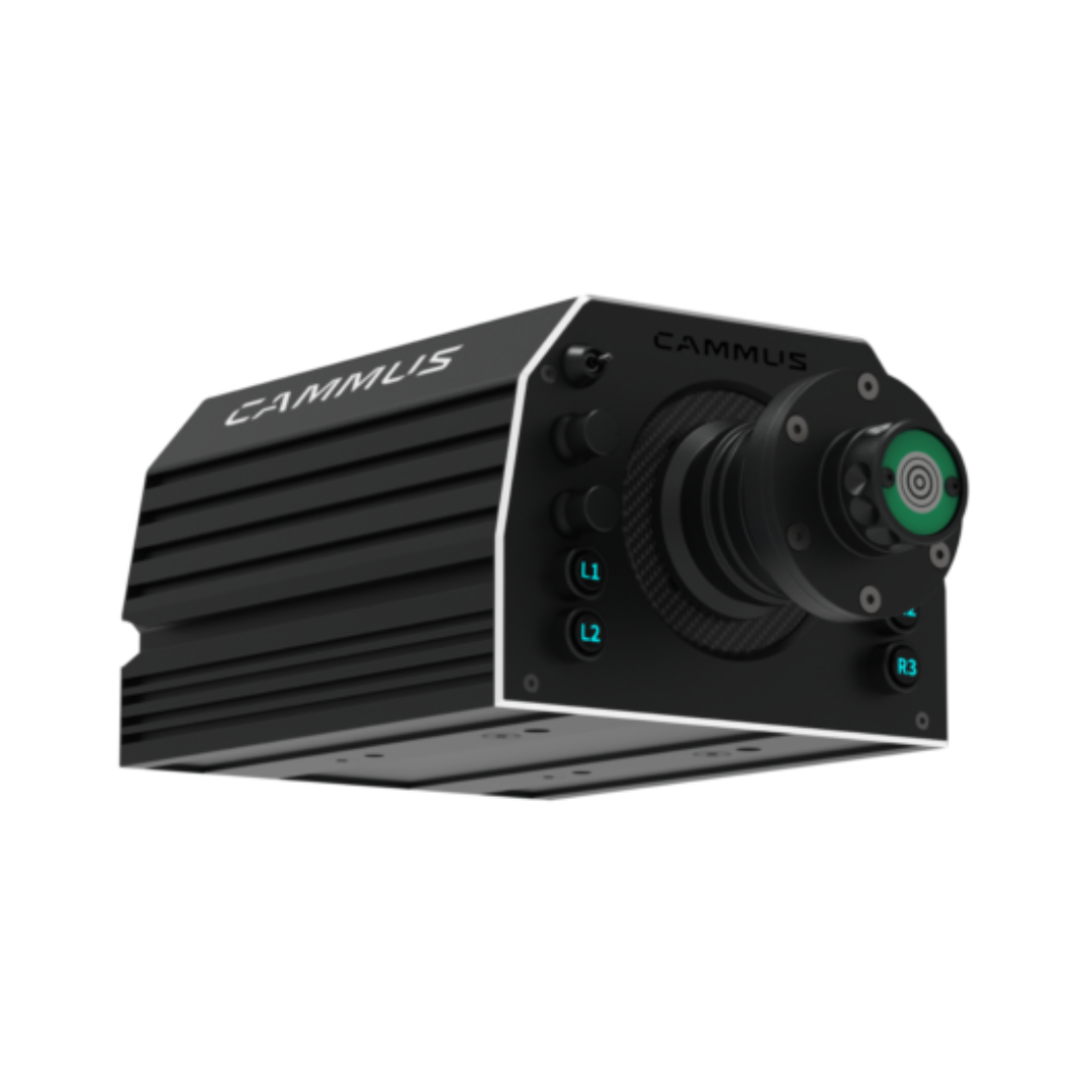 Black camera module with 'Cammus' branding on a white background