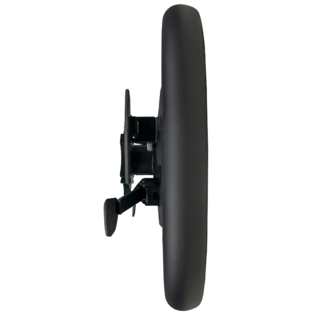 Black wheel with hub on a white background