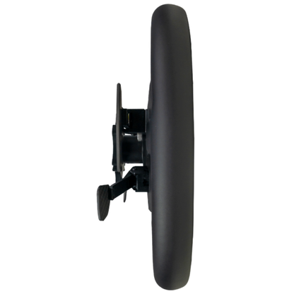Black wheel with hub on a white background
