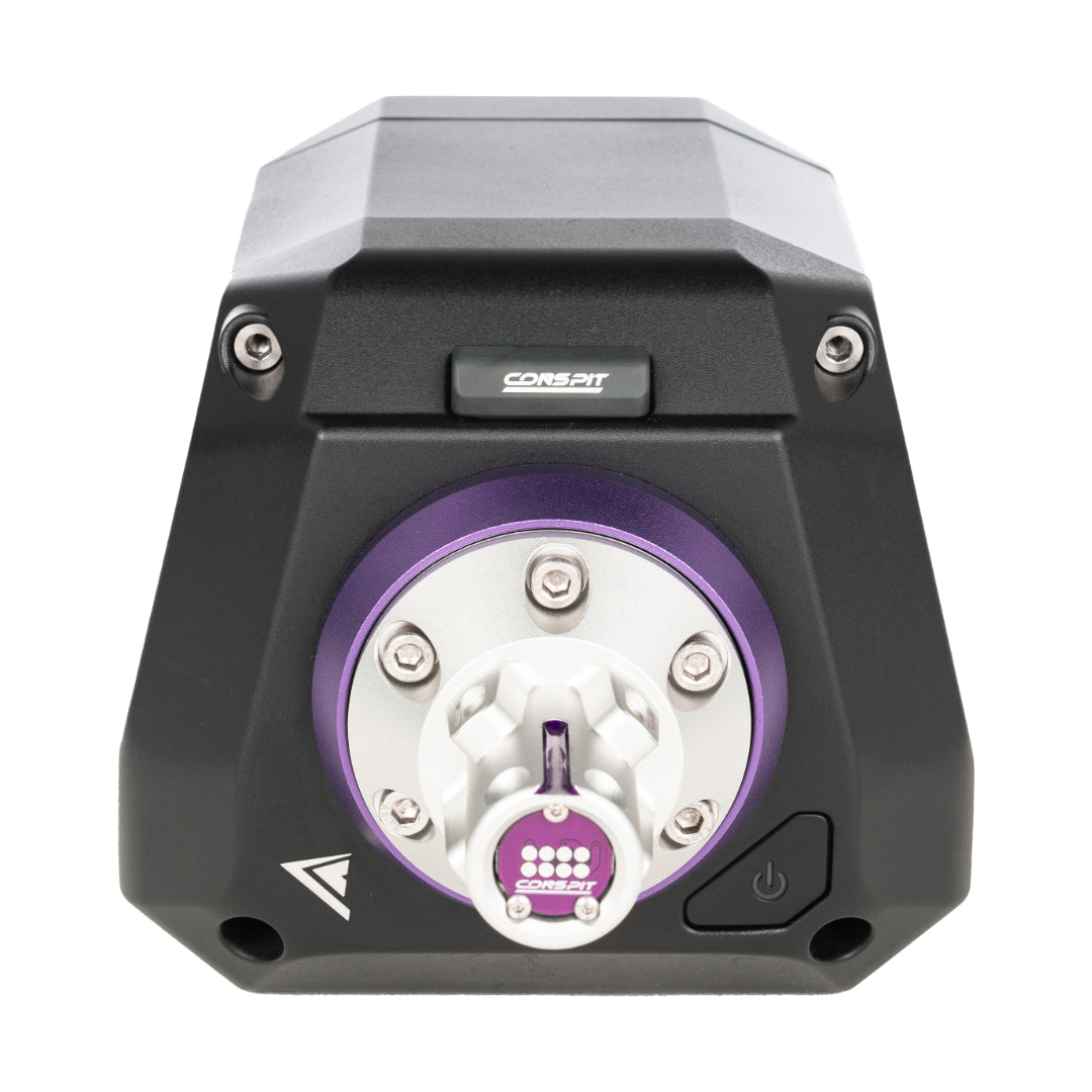 Black and purple electronic device with 'Cobra' branding on a white background