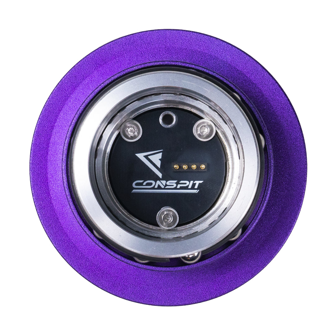 Purple and silver mechanical component with 'Conspit' branding on a white background
