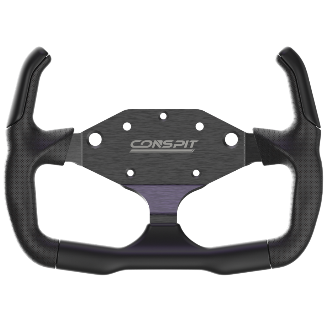 Black steering wheel cover with 'CORSPIR' branding on a white background
