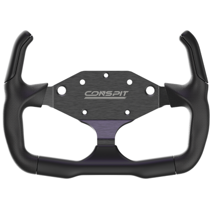 Black steering wheel cover with 'CORSPIR' branding on a white background
