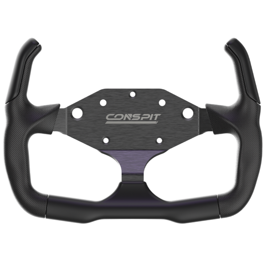 Black steering wheel cover with 'CORSPIR' branding on a white background