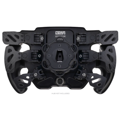 Black motorcycle exhaust system on a white background
