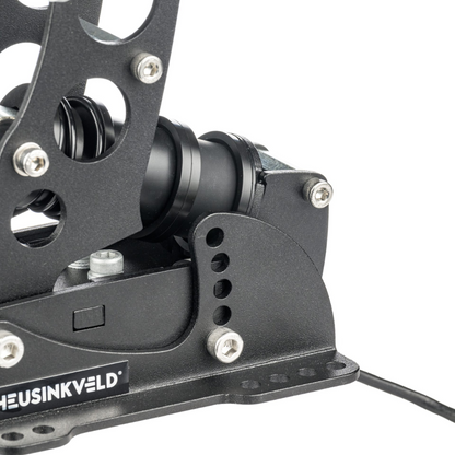 Heusinkveld RaceCenter pedal back close up with mounting points