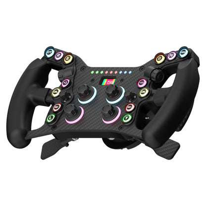 LeoXZ XGT Pro GT Steering Wheel – front angle four paddle setup