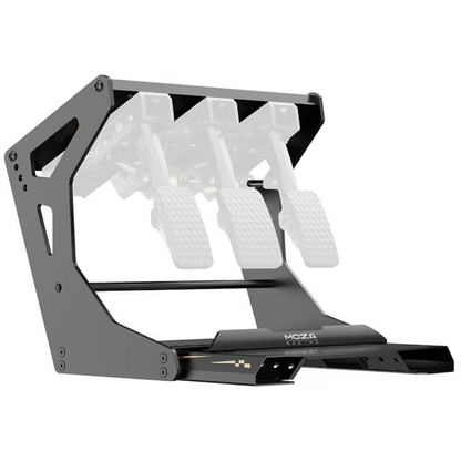 Black metal frame with transparent components on a white background