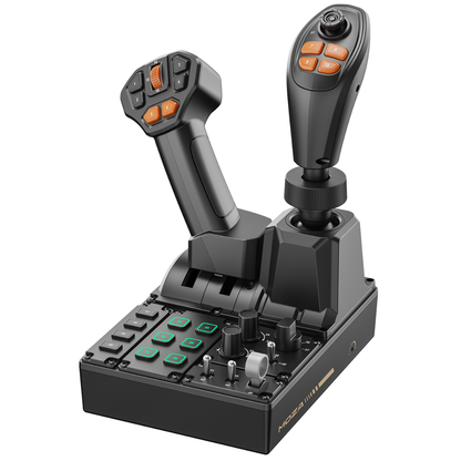 MOZA FCS Farming Control System dual lever controls for heavy equipment simulation