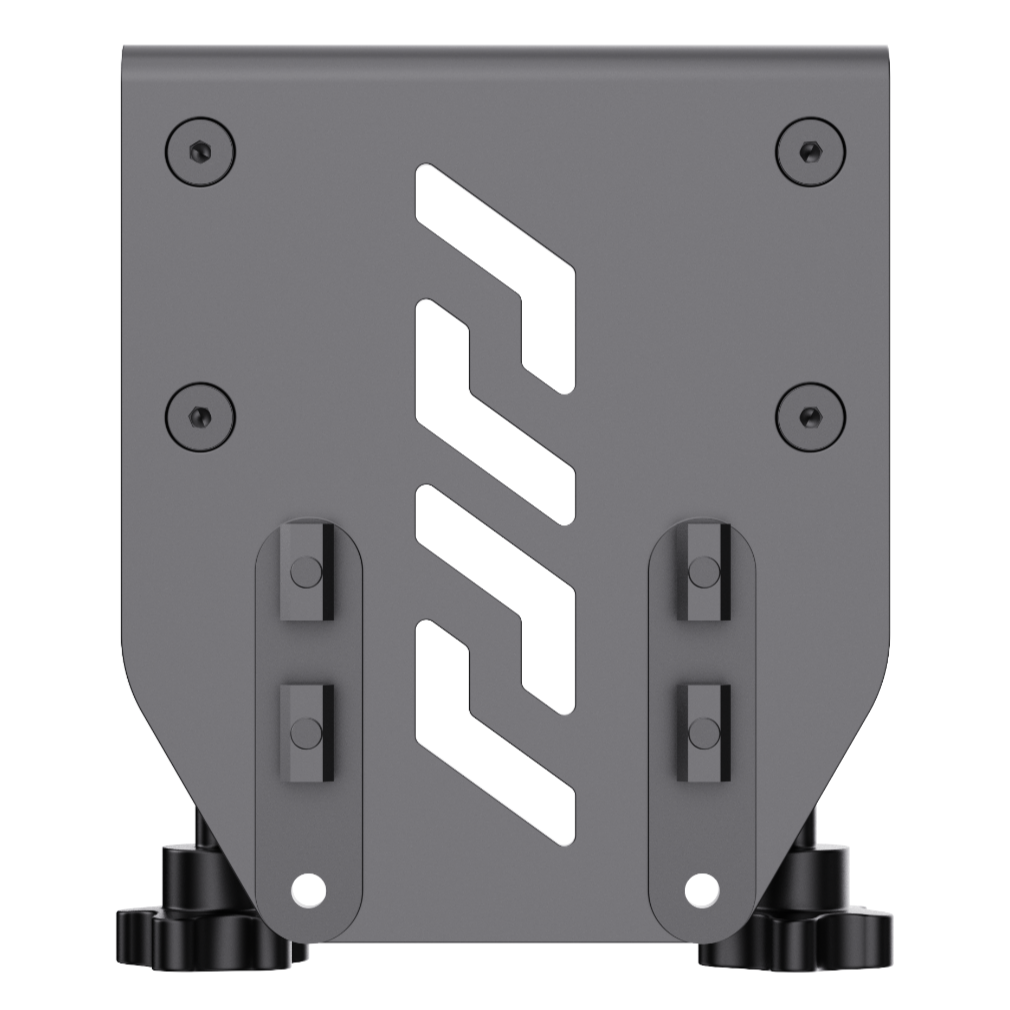 A black MOZA Flight Base Table Clamp designed for mounting flight simulation gear, featuring an adjustable C-clamp and a steel construction with the brand logo on the front.