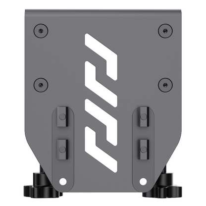 A black MOZA Flight Base Table Clamp designed for mounting flight simulation gear, featuring an adjustable C-clamp and a steel construction with the brand logo on the front.