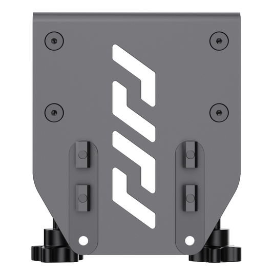 A black MOZA Flight Base Table Clamp designed for mounting flight simulation gear, featuring an adjustable C-clamp and a steel construction with the brand logo on the front.