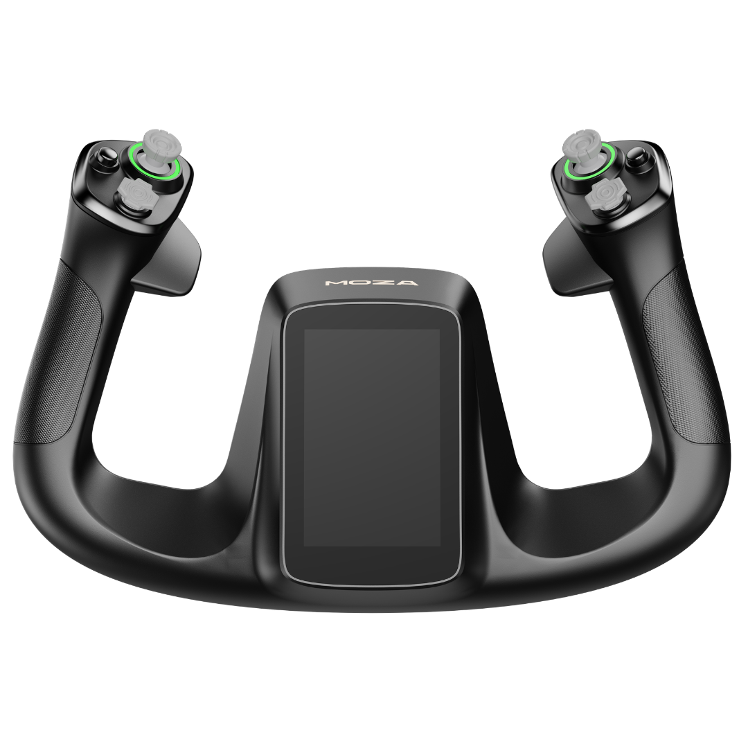 Moza Flight MFY PRO Yoke with integrated HD touchscreen for flight simulation