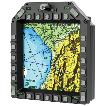 MOZA FMP18 AMPCD display panel with 7.1-inch avionics screen for flight simulator cockpit