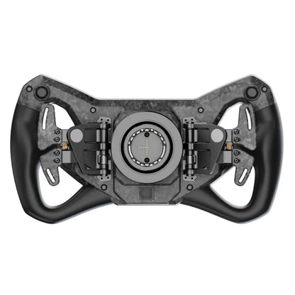 Mechanical steering wheel on a white background