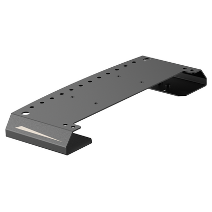 Black metal bracket on a white background