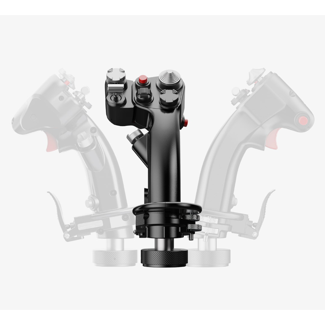 MOZA MH16 Flight Stick – side profile of grip design