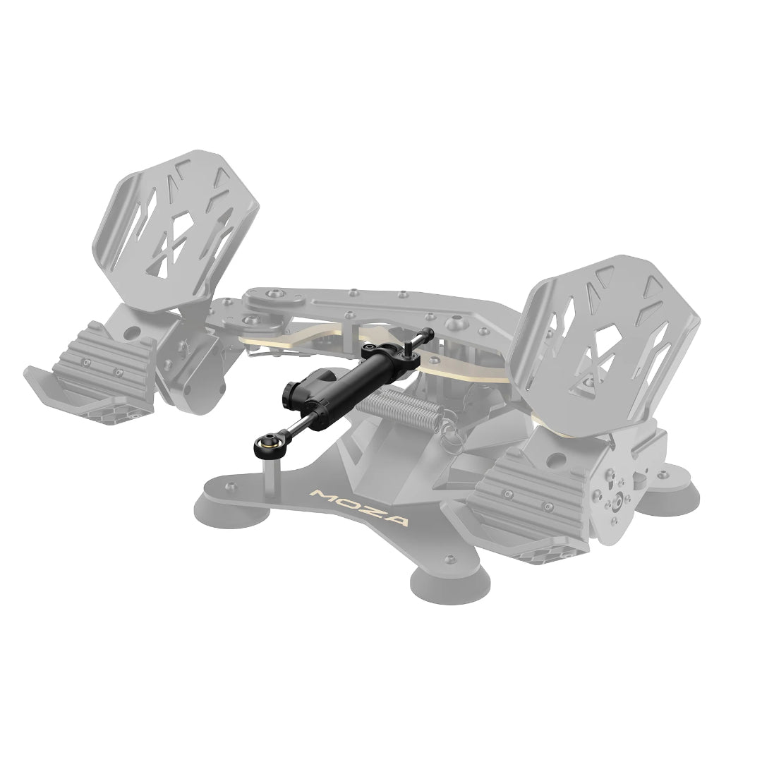 Mechanical arm or robot arm with joints and a MOZA logo on a white background