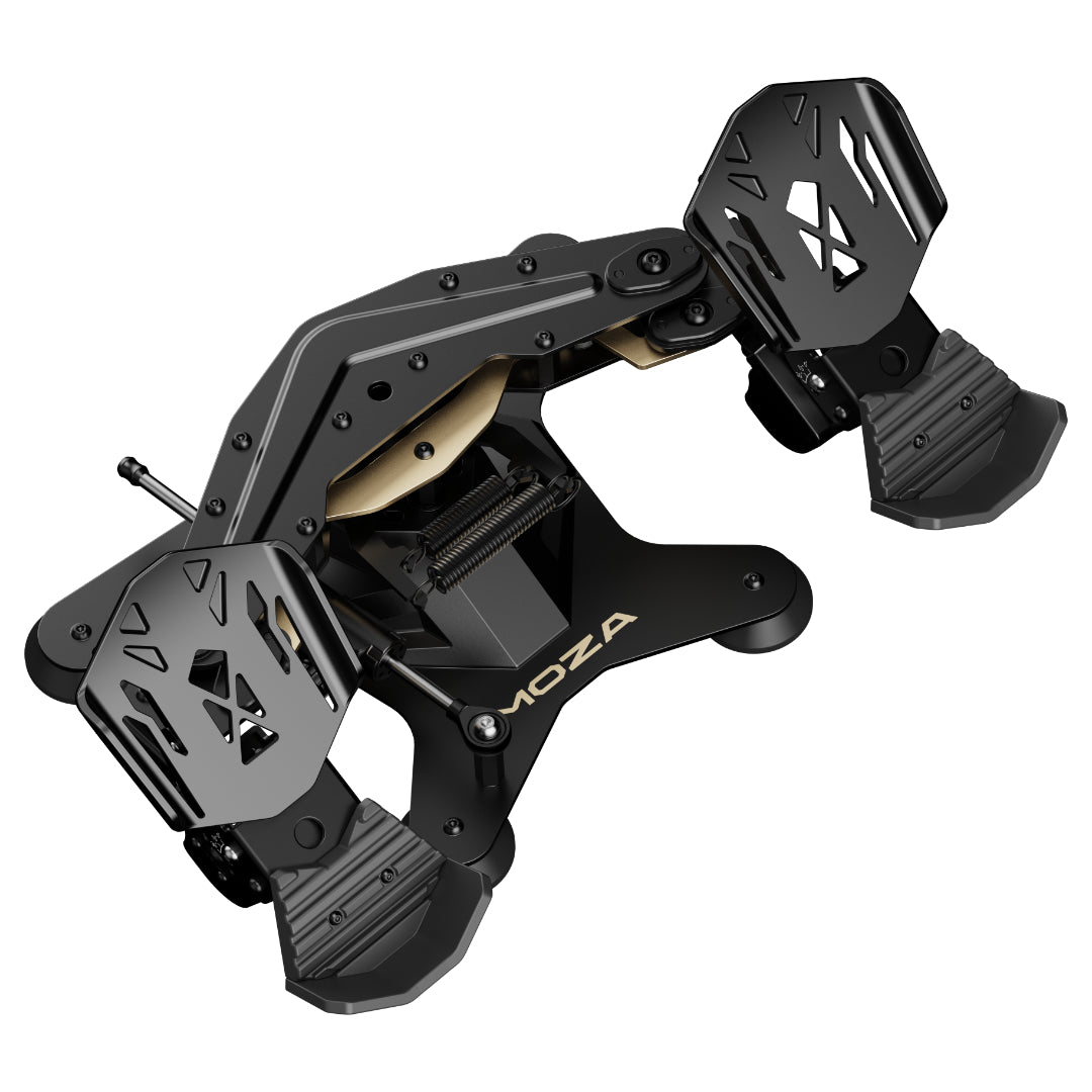 Black MOZA camera stabilizer on a white background