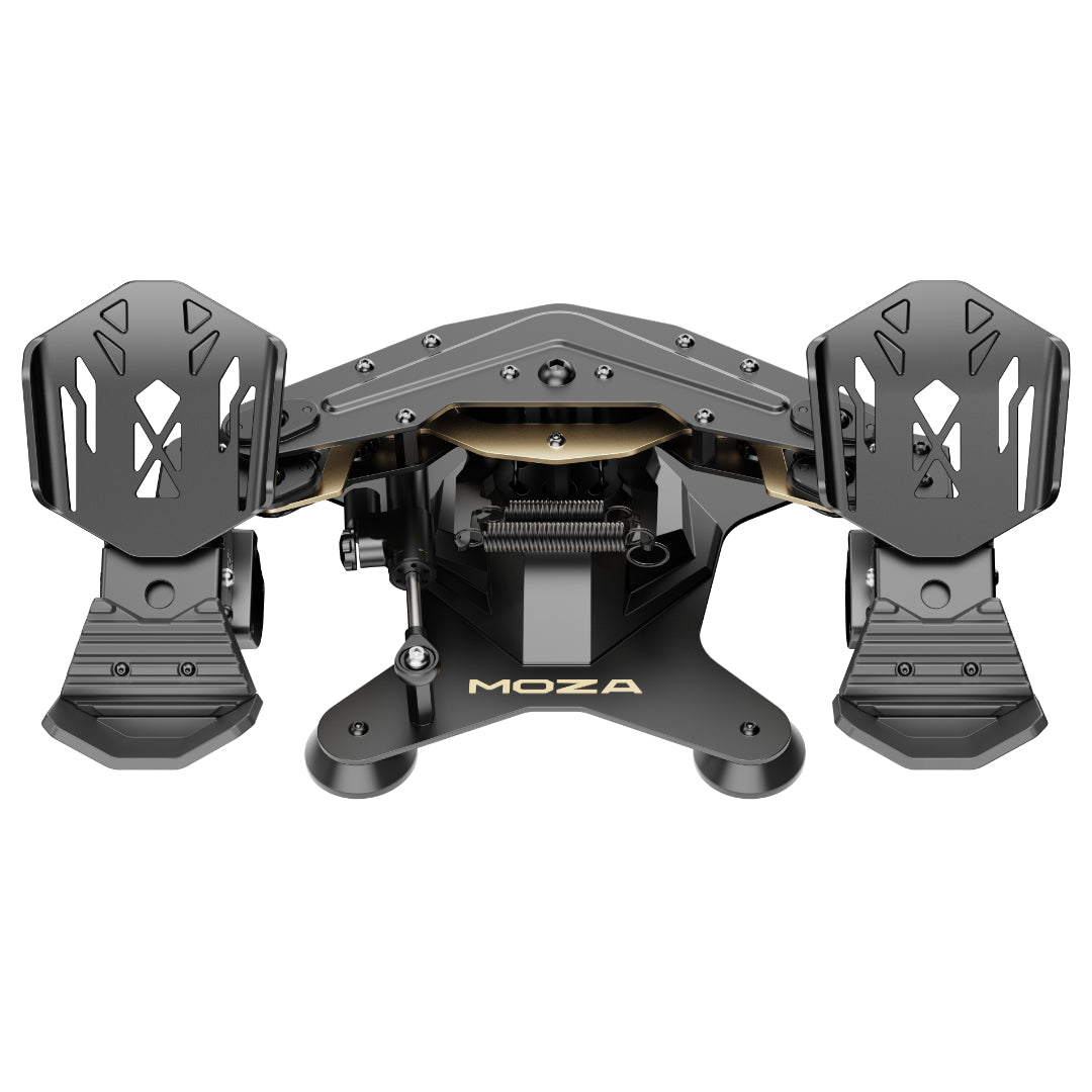 Black camera stabilizer with 'Moza' branding on a white background