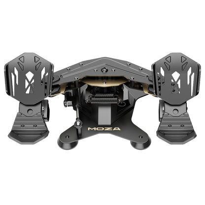 Black camera stabilizer with 'Moza' branding on a white background