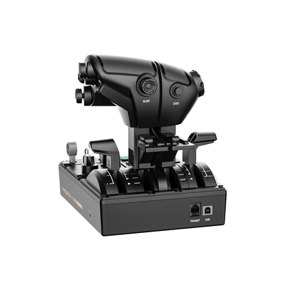 Black telescope control unit on a white background