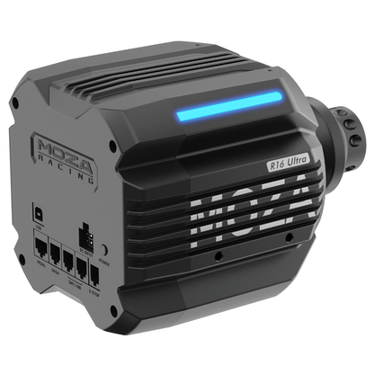 MOZA R16 Ultra Direct Drive Wheel Base rear connectivity ports