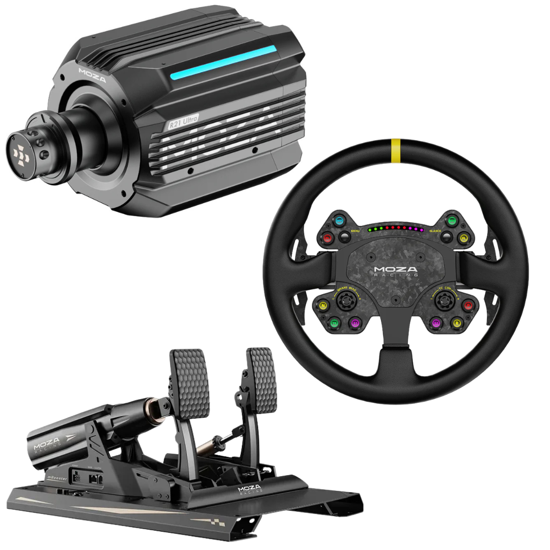 Moza Racing R21 / R25 Pro-Grade Sim Racing Bundle