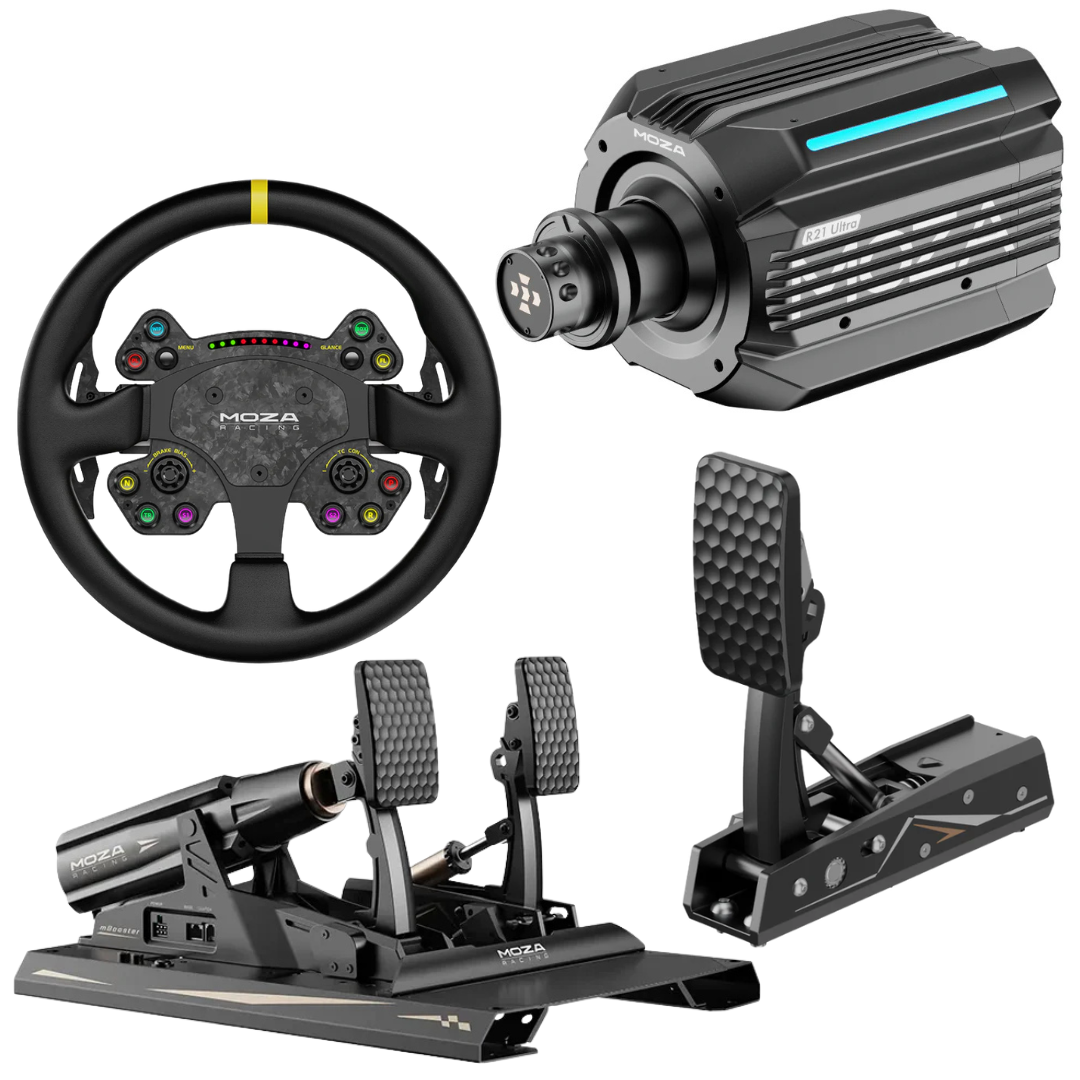 Moza Racing R21 / R25 Pro-Grade Sim Racing Bundle