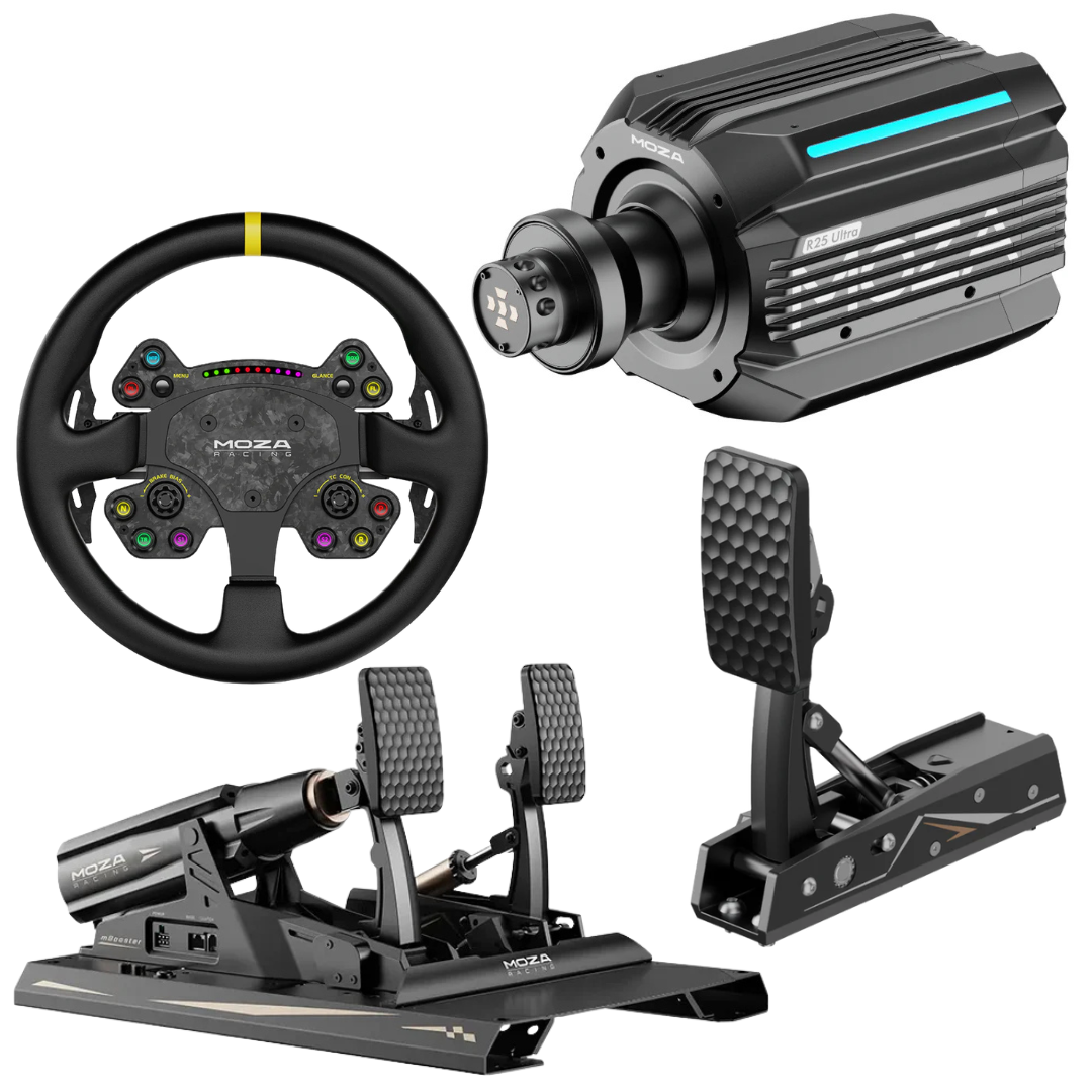 Moza Racing R21 / R25 Pro-Grade Sim Racing Bundle