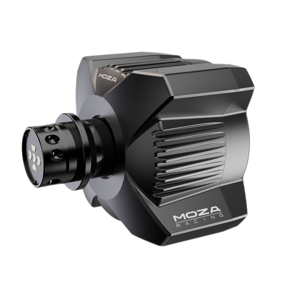 MOZA R3 direct drive wheelbase front view for sim racing