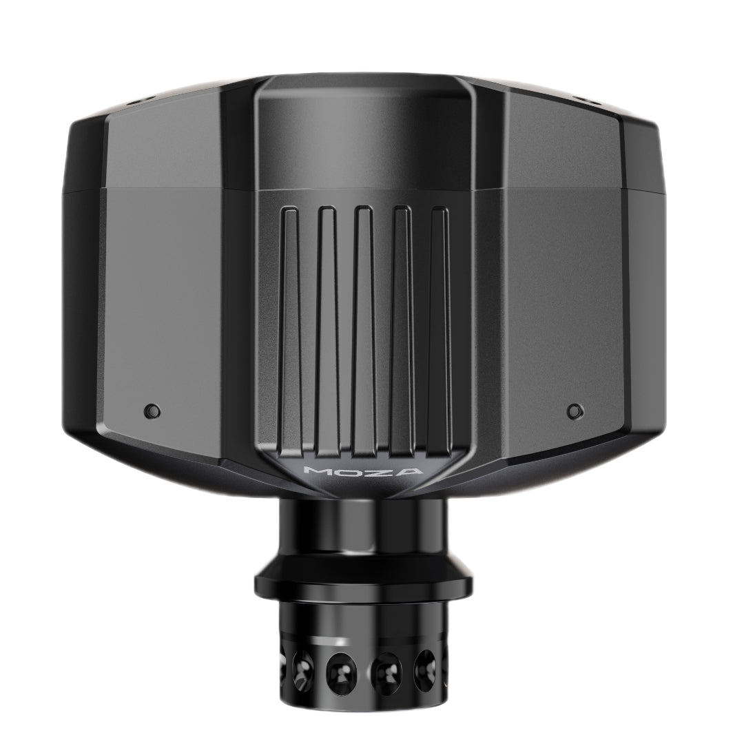 MOZA R3 wheelbase top view showing compact design