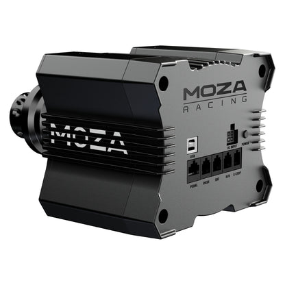 MOZA R9 V3 direct drive wheel base side profile showing compact design