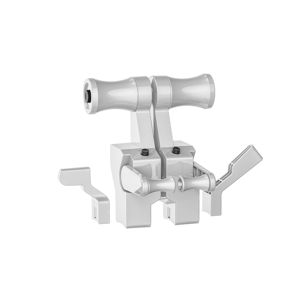 Chrome bathroom fixture on a white background